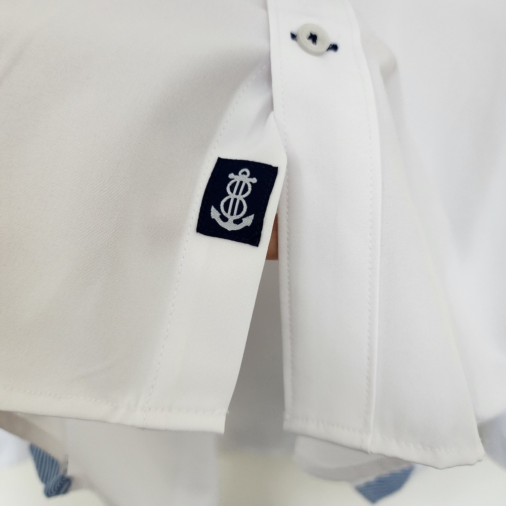 ☘️ Bill Blass Essentials Mens Slim Fit Non-Iron Traveler Shirt White L 16-16.5 - Picture 3 of 7